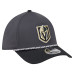 Бейсболка Vegas Golden Knights New Era Charcoal/Black 39THIRTY Two-Tone Featherweight M-Crown