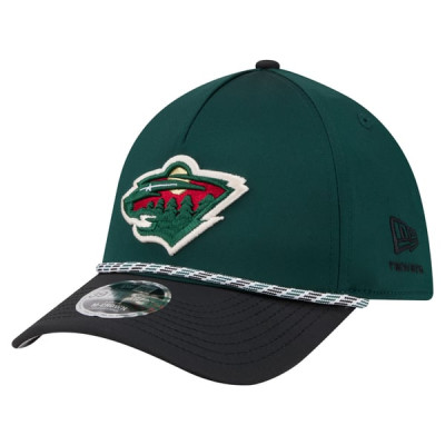 Бейсболка Minnesota Wild New Era Green/Black 2-Tone Featherweight 39THIRTY A-Frame M-Crown