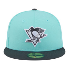 Бейсболка Pittsburgh Penguins New Era Turquoise/Charcoal Two-Tone Color Pack 59FIFTY