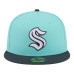 Бейсболка Seattle Kraken New Era Turquoise/Charcoal Two-Tone Color Pack 59FIFTY