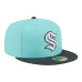 Бейсболка Seattle Kraken New Era Turquoise/Charcoal Two-Tone Color Pack 59FIFTY
