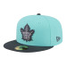 Бейсболка Toronto Maple Leafs New Era Two-Tone Color Pack 59FIFTY - Turquoise/Charcoal