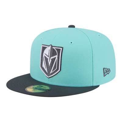 Бейсболка Vegas Golden Knights New Era Turquoise/Charcoal Two-Tone Color Pack 59FIFTY