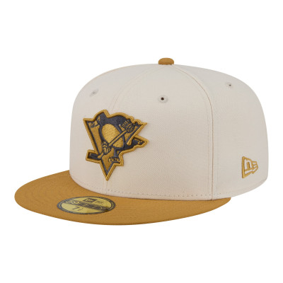 Бейсболка Pittsburgh Penguins New Era Cream/Tan Colorpack Two-Tone 59FIFTY