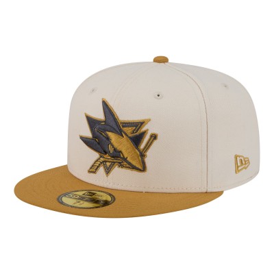 Бейсболка San Jose Sharks New Era Cream/Tan Colorpack Two-Tone 59FIFTY