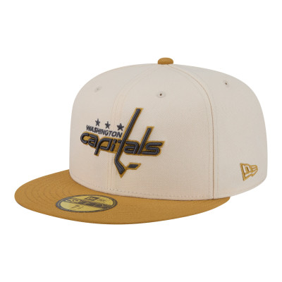Бейсболка Washington Capitals New Era Cream/Tan Colorpack Two-Tone 59FIFTY