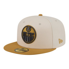Бейсболка Edmonton Oilers New Era Cream/Tan Colorpack Two-Tone 59FIFTY