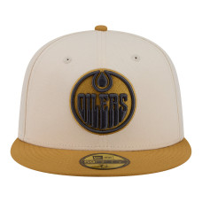 Бейсболка Edmonton Oilers New Era Cream/Tan Colorpack Two-Tone 59FIFTY