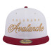 Бейсболка Colorado Avalanche New Era White/Burgundy Scripted 59FIFTY