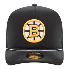 Бейсболка Boston Bruins New Era Black Faded A-Frame 9FIFTY Trucker