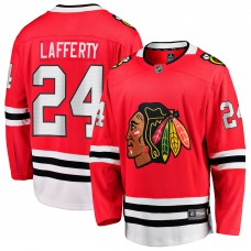 Игровая джерси Chicago Blackhawks Sam Lafferty Fanatics Red Home Breakaway