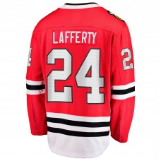 Игровая джерси Chicago Blackhawks Sam Lafferty Fanatics Red Home Breakaway