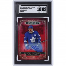 Auston Matthews Toronto Maple Leafs Autographed 2022-23 Upper Deck Stature Red #83 #4/25 SGC Authenticated 8/10 Card