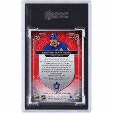 Auston Matthews Toronto Maple Leafs Autographed 2022-23 Upper Deck Stature Red #83 #4/25 SGC Authenticated 8/10 Card