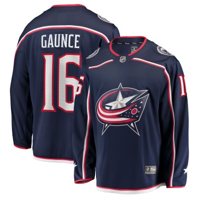 Джерси Columbus Blue Jackets Brendan Gaunce Fanatics Navy Home Breakaway