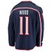 Джерси Columbus Blue Jackets Miles Wood Fanatics Navy Home Breakaway