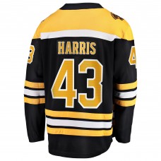 Игровая джерси Boston Bruins Jordan Harris Fanatics Black Home Breakaway
