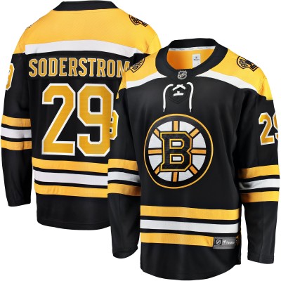 Игровая джерси Boston Bruins Victor Soderstrom Fanatics Black Home Breakaway