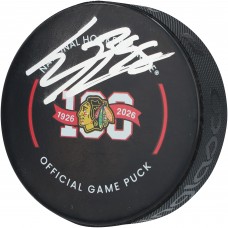 Шайба Connor Bedard Chicago Blackhawks Autographed Fanatics Authentic Centennial Official Game