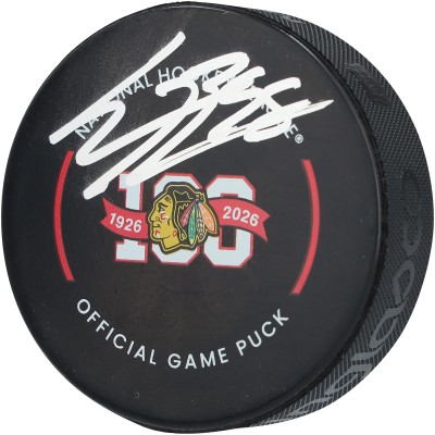 Шайба Connor Bedard Chicago Blackhawks Autographed Fanatics Authentic Centennial Official Game