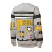 Кофта Подростковая Pittsburgh Penguins Mitchell & Ness Heather Gray Allover Print Fleece Crewneck
