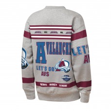 Кофта Подростковая Colorado Avalanche Mitchell & Ness Heather Gray Allover Print Fleece Crewneck Кофта Подростковая Colorado Avalanche Mitchell & Ness Heather Gray Allover Print Fleece Crewneck