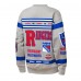 Кофта New York Rangers Mitchell & Ness Heather Gray Allover Print Fleece Crewneck
