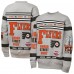 Кофта Philadelphia Flyers Mitchell & Ness Heather Gray Allover Print Fleece Crewneck