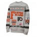 Кофта Philadelphia Flyers Mitchell & Ness Heather Gray Allover Print Fleece Crewneck