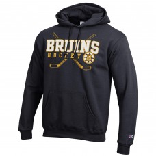 Boston Bruins Champion Black Powerblend Fleece Hoodie