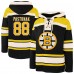 Boston Bruins David Pastrnak 47 Gray Player Name & Number Lacer Hoodie Boston Bruins David Pastrnak 47 Gray Player Name & Number Lacer Hoodie