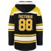 Boston Bruins David Pastrnak 47 Gray Player Name & Number Lacer Hoodie