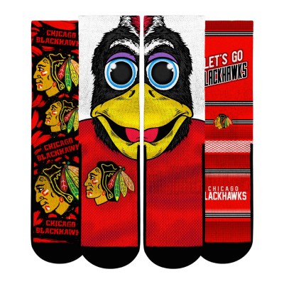 Три пары носков Unisex Chicago Blackhawks Rock Em Socks Fan Favorites Crew 