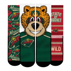 Три пары носков Unisex Minnesota Wild Rock Em Socks Fan Favorites