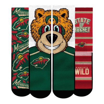 Три пары носков Unisex Minnesota Wild Rock Em Socks Fan Favorites