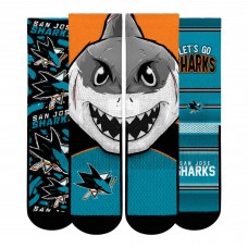 Подростковая San Jose Sharks Rock Em Socks Fan Favorites Three-Pack Crew Socks Set Подростковая San Jose Sharks Rock Em Socks Fan Favorites Three-Pack Crew Socks Set