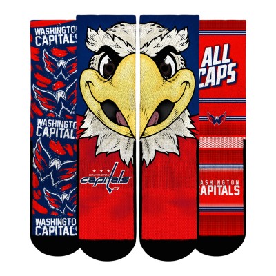 Три пары носков Подростковая Washington Capitals Rock Em Socks Fan Favorites