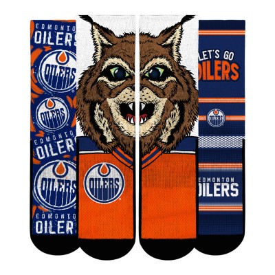 Три пары носков Подростковая Edmonton Oilers Rock Em Socks Fan Favorites