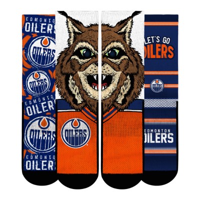 Три пары носков Подростковая Edmonton Oilers Rock Em Socks Fan Favorites