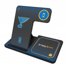 St. Louis Blues Keyscaper Linen Print 3-in-1 Charging Station