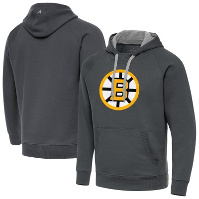 Толстовка Boston Bruins Antigua Charcoal Victory