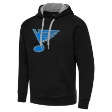 St. Louis Blues Antigua Black Victory Pullover Hoodie