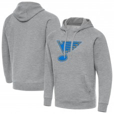 St. Louis Blues Antigua Heather Gray Victory Pullover Hoodie