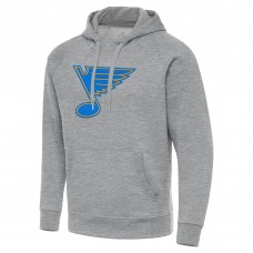 St. Louis Blues Antigua Heather Gray Victory Pullover Hoodie