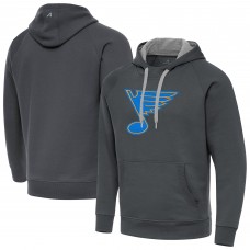 St. Louis Blues Antigua Charcoal Victory Pullover Hoodie