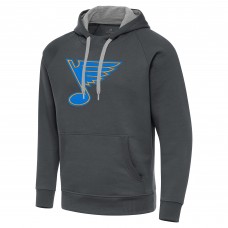 St. Louis Blues Antigua Charcoal Victory Pullover Hoodie