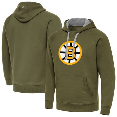 Толстовка Boston Bruins Antigua Olive Victory
