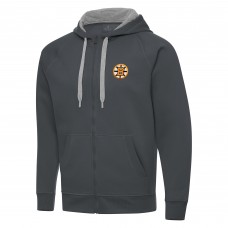Толстовка на молнии Boston Bruins Antigua Charcoal Victory