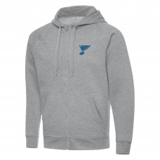 St. Louis Blues Antigua Heather Gray Victory Full-Zip Hoodie