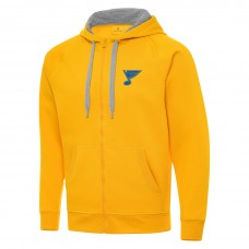St. Louis Blues Antigua Gold Victory Full-Zip Hoodie